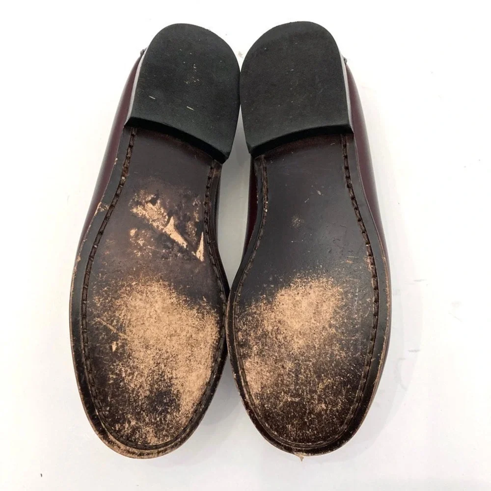 Brooks Brothers Unisex Youth Sz 1 Cordovan Burgundy Leather Penny Loafers
